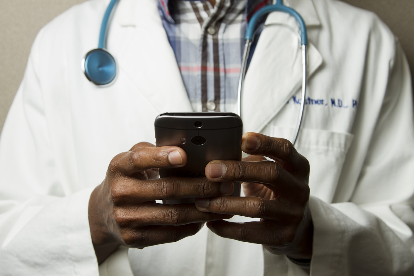 Healthcare professional working in a clinical setting